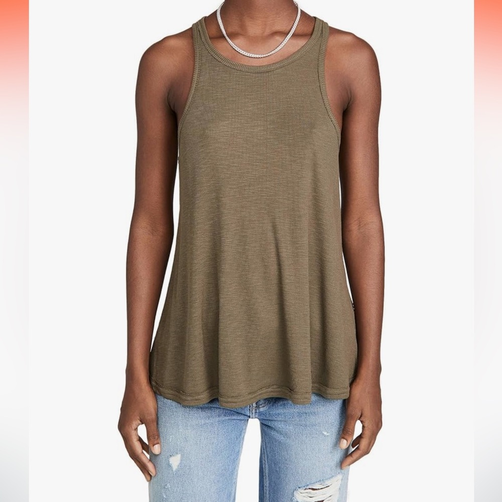 NWT Free People Dark Green Tank Top